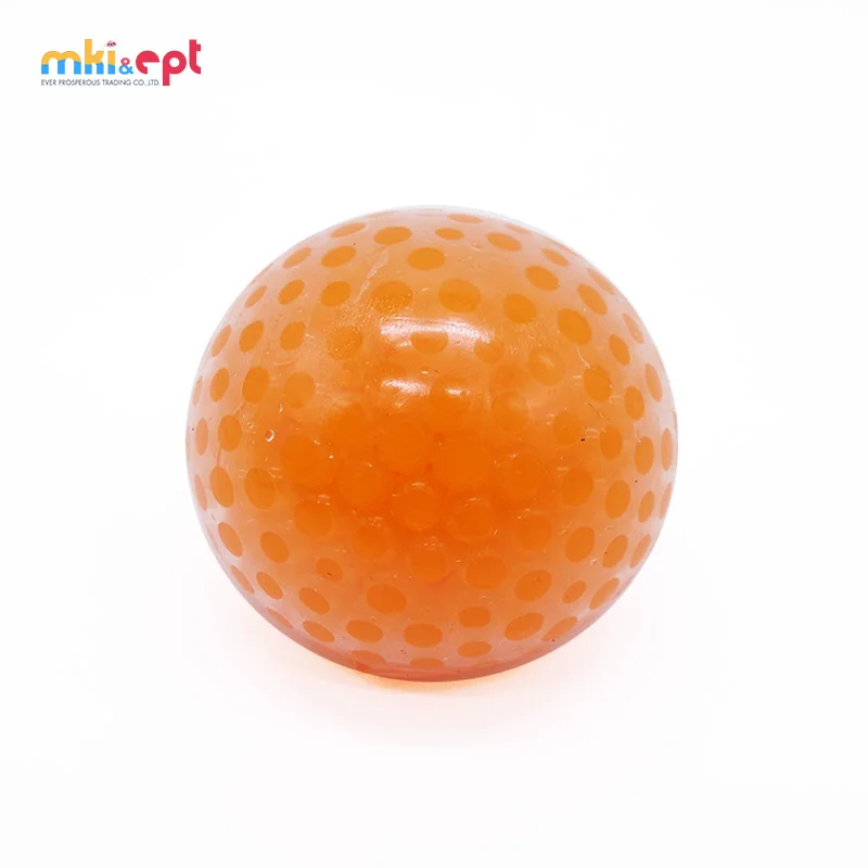 6 Colors Bead Gel Soft Squeeze Stress Ball Toy