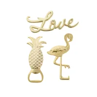 

custom personalized gifts wedding favor flamingo pineapple bottle opener for guests