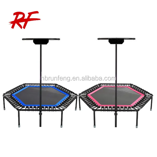 

hexagonal mini bungee trampolines with T bar for fitness, Colorful