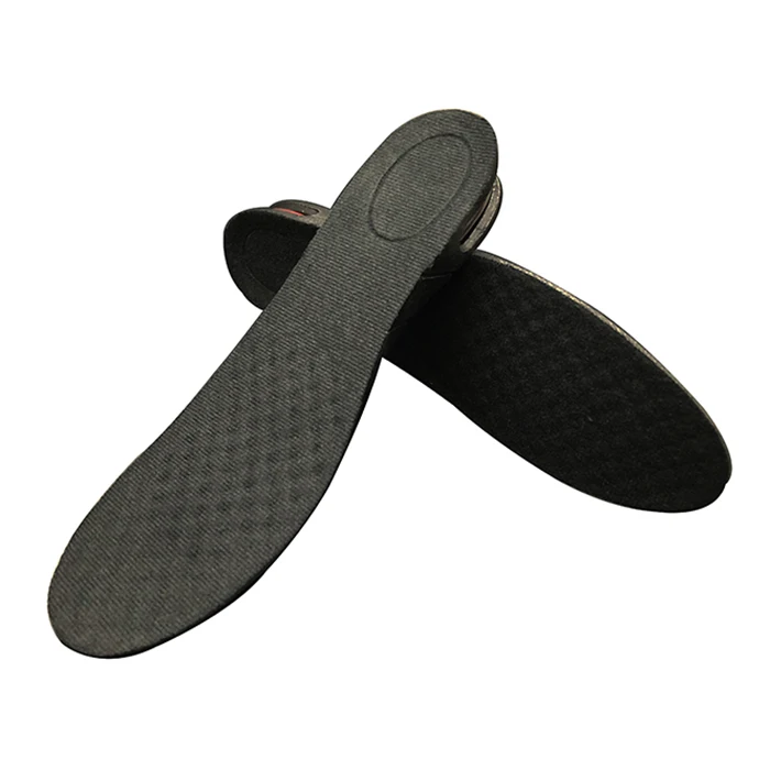 

height increase sole fiber+PVC material free size good absorption insoles, Black