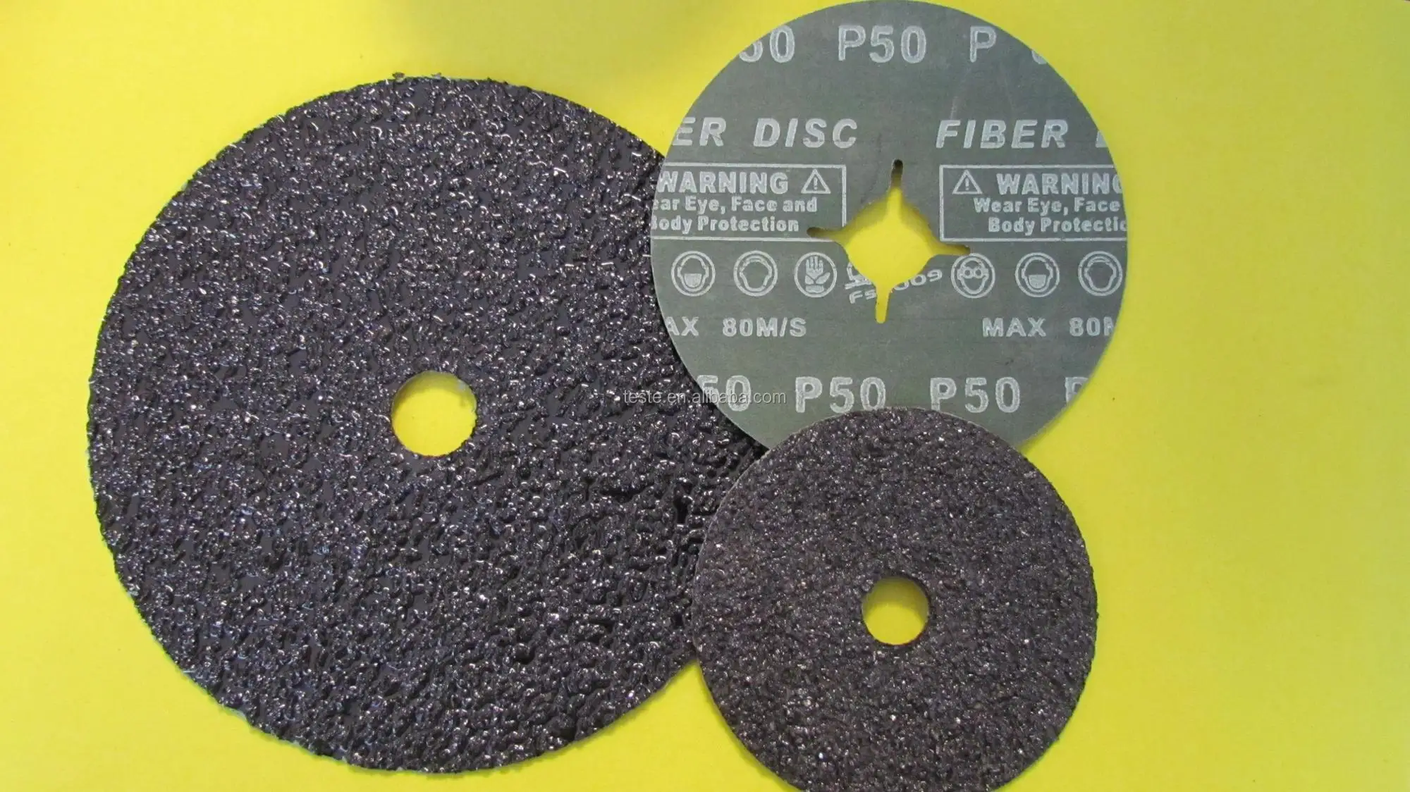 Red Color 7"aluminum Oxide Abrasive Fiber Disc For Grinding P24p120