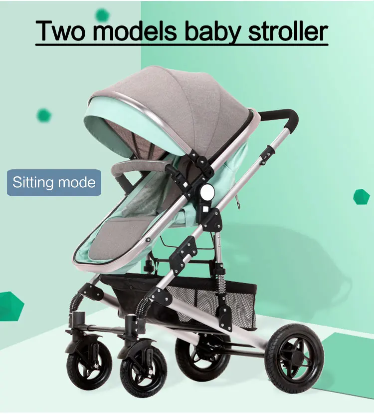 mint green pram