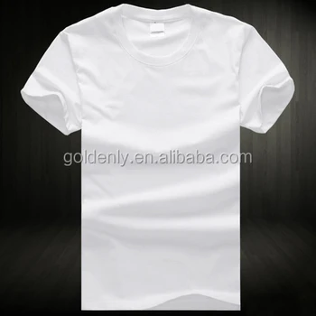 Classic Combed Cotton White Round Neck Short Sleeve T Shirt For