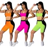 Ready to ship OEM ODM women fashion patched shorts set CA580