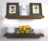 Handmade Rustic Wood Floating Wall Shelves, Walnut, Set of 2, (24" Walnut)
