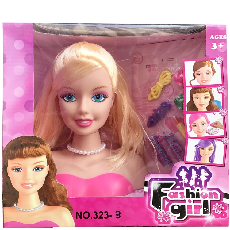 hair styling doll head toy