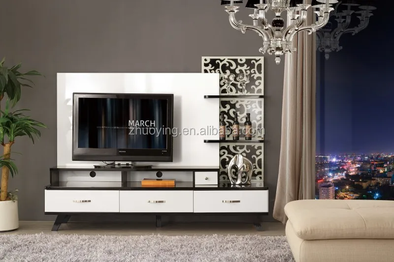 Cheap Modern Wooden Lcd Tv Stand Showcase Design Living Room