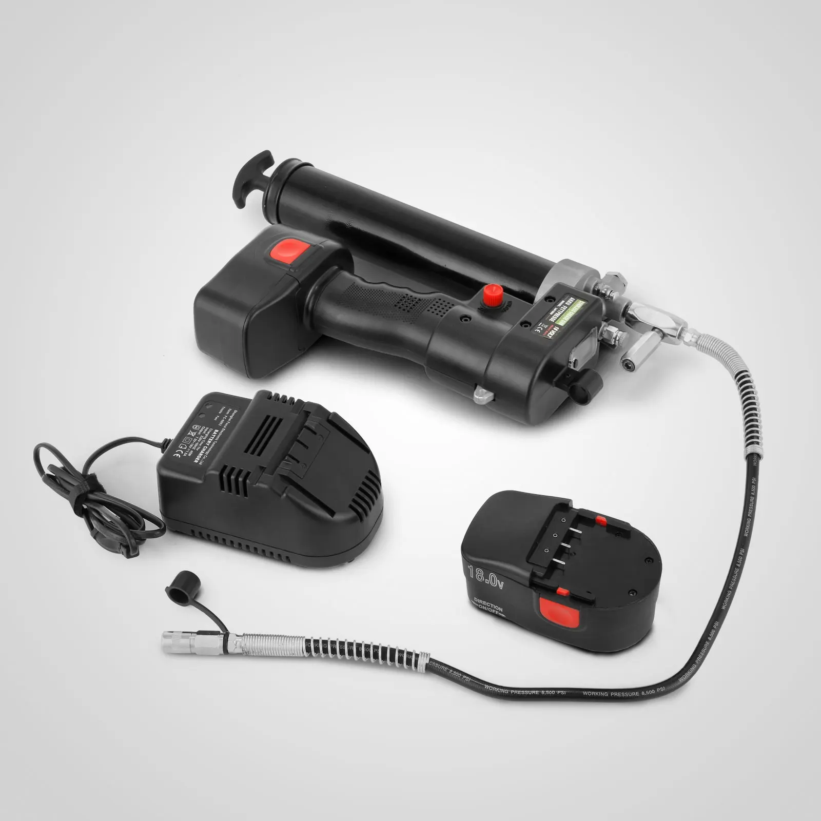 18 Volt Cordless Grease Gun One Hour Fast Charger,C/w 2 Batteries,Max