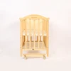 Natural Baby Cot With Drop Side Converts To Toddler Bed Wooden Adjustable Infant Baby Playpen With Mosquito Net