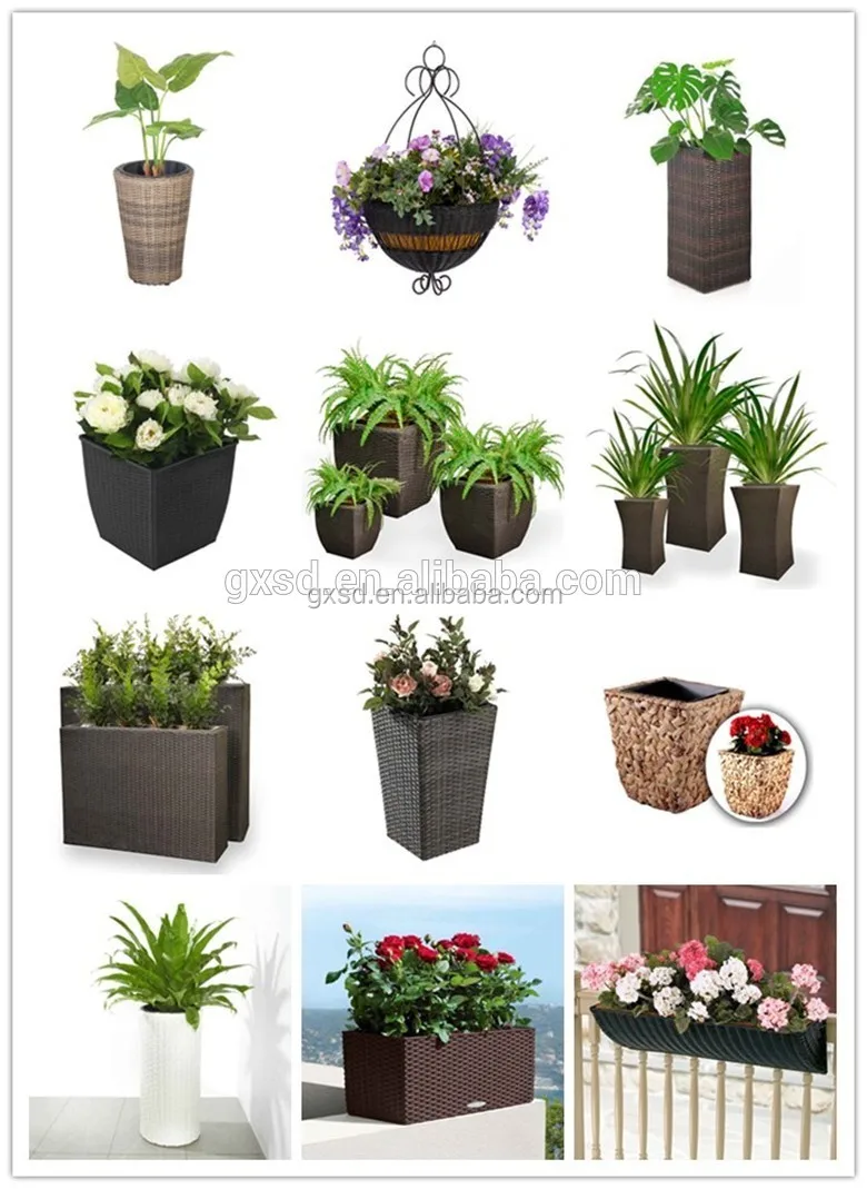 S.d Synthetic Rattan Planter/indoor & Outdoor Rattan Flower Pot Buy
