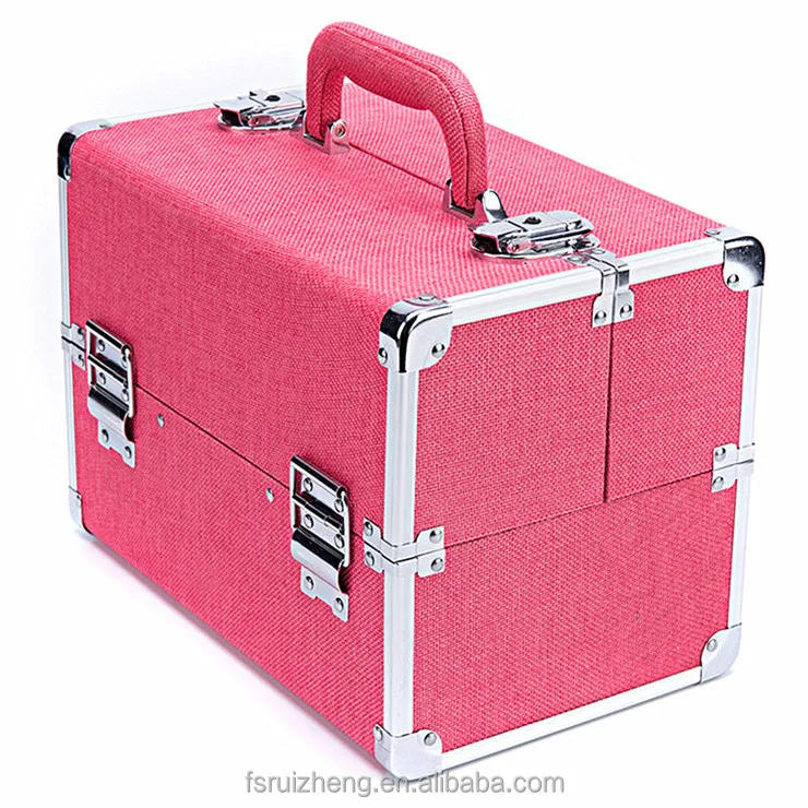

New fashion Aluminum makeup case, Pink, brown