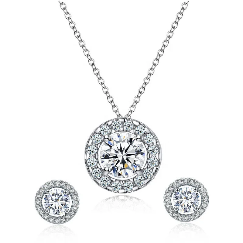 

Caoshi Bridal Jewelry Set Fashion Necklace,AAA Cubic Zircon Earrings Stud,Jewelry Sets Silver 925, Silver color