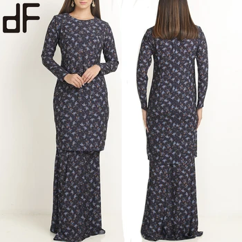 Cina Pabrik Oem Muslim Pakaian Floral Blus Baju Desain Sederhana Crepe Kain Kebaya Modern Baju Kurung Buy Bajubaju Kebaya Modern Baju Kurungblus