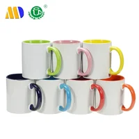 

MIDA Mug Sublimation 11oz Inner Color and Handle Ceramic Mugs Blank White Cups