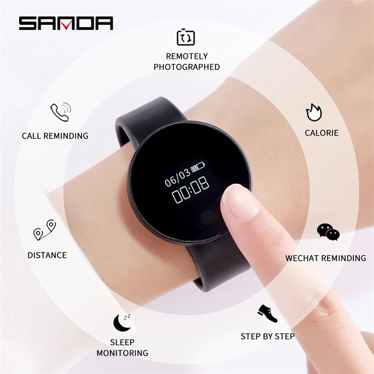 

SANDA IOS Android Smart Watch Waterproof Bluetooth Sports Watch Men's and Women's Smart Electronic Watch reloj inteligente