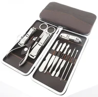 

12Pcs Manicure Set Stainless Steel Nail Clipper Set with case Personal manicure Pedicure Kit for Women Men Girls Travel