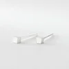 Women Wedding Jewelry 925 Silver Geometric Cube Square Post Stud Earrings Vintage Sterling Silver Cubic Square Piercing Earrings