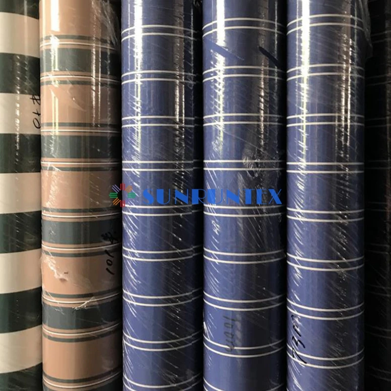 High Color Fastness Waterproof 100 Polyester Yarn Dyed Oxford Fabric Polyester Awning Fabric