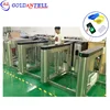 security door access control fastturn waist high turnstile gate with finger print scan or dual RFID code reader