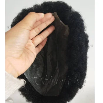 Super Thin Skin Afro Curl African American Hair Men Toupee Buy