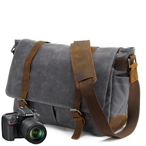 Waterproof Waxed Canvas Shoulder Bag Laptops & Cameras