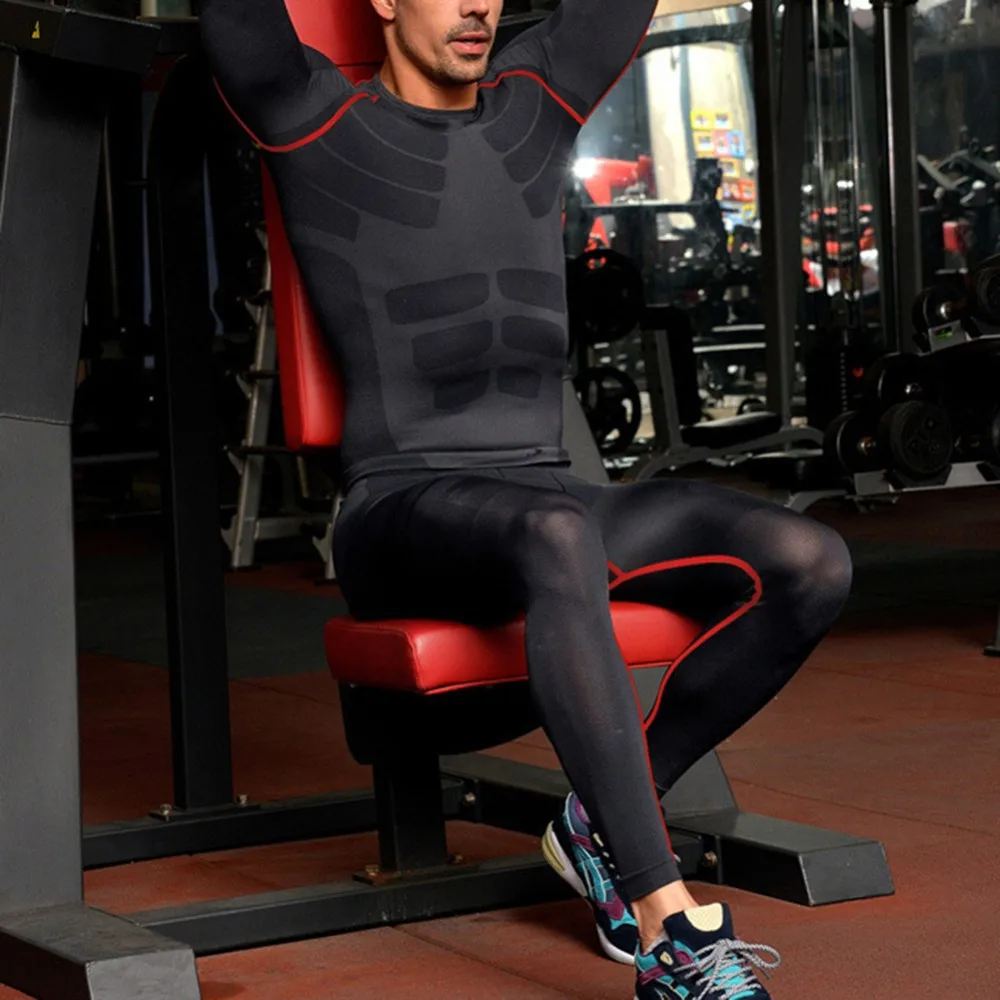 Men Compression Pants Gym Base Layer Skin Tights Running Workout Sports Trousers 