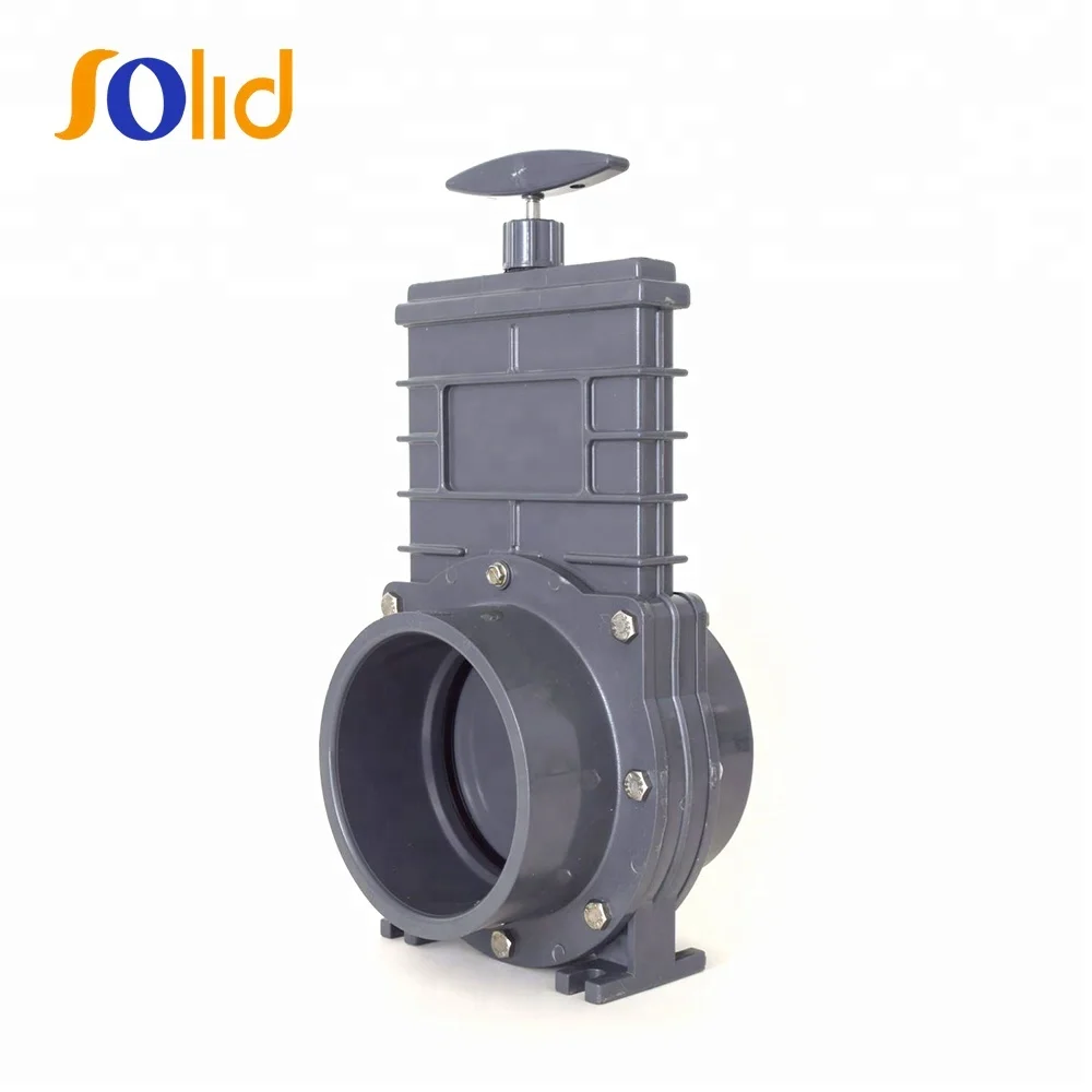 Plastic pvc gray knife gate valve for irrigation w/SS Paddle