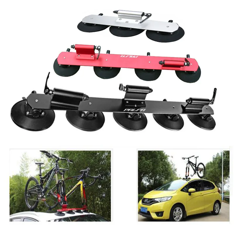 

CSC Bicycle Rack Car Roof-Top Suction Bolder Carrier Quick Installation Sucker Roof Rack For MTB Road Bike, Black;red