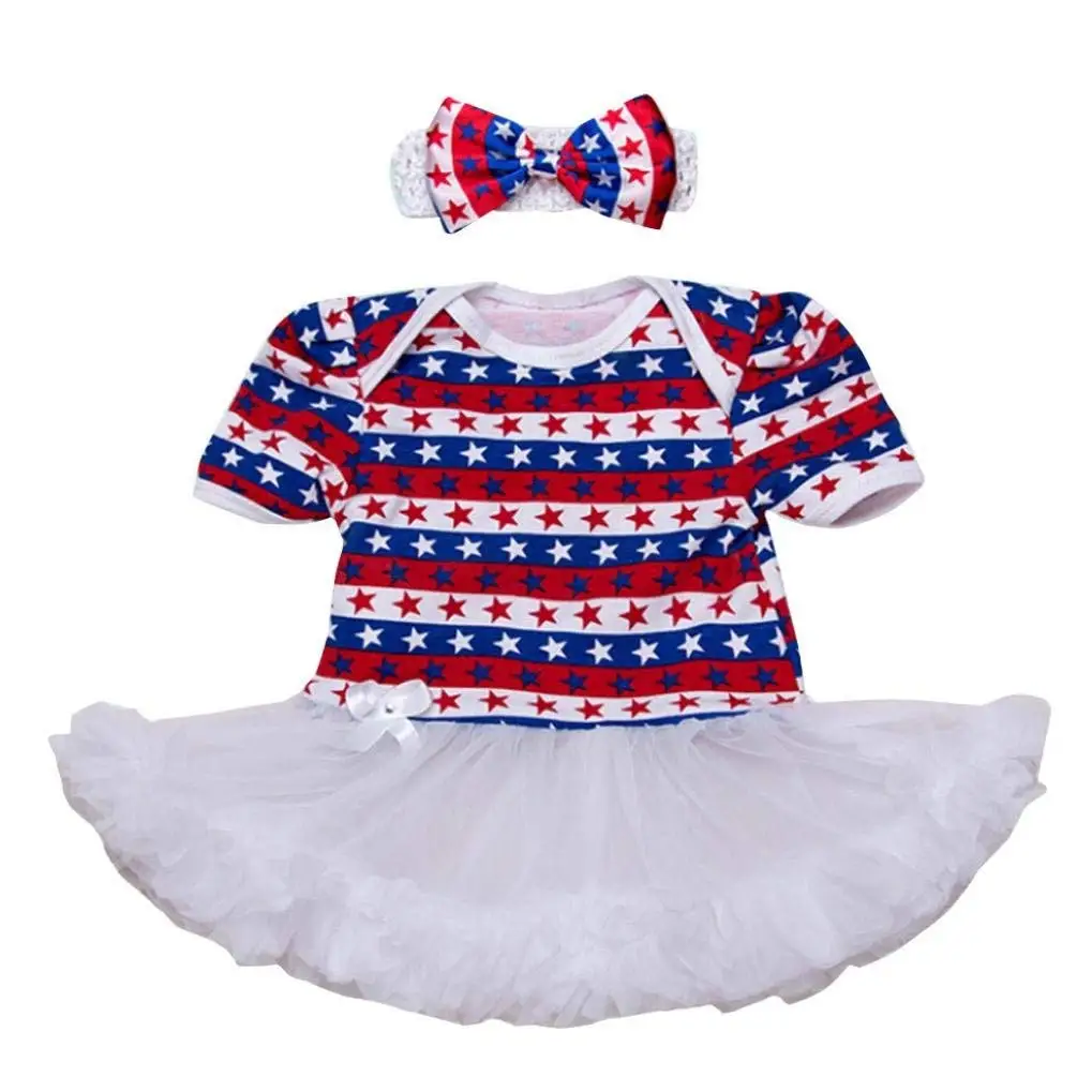 Tutu Skirt Set Creazrise Baby Girls American Flag Dress,Toddler 4th of July Striped Stars Tops