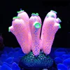 Glowing artificial Aquarium decorative plant 5 sea squirts ornament