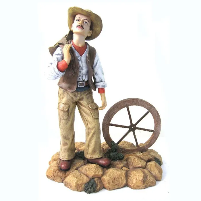 resin cowboy statues