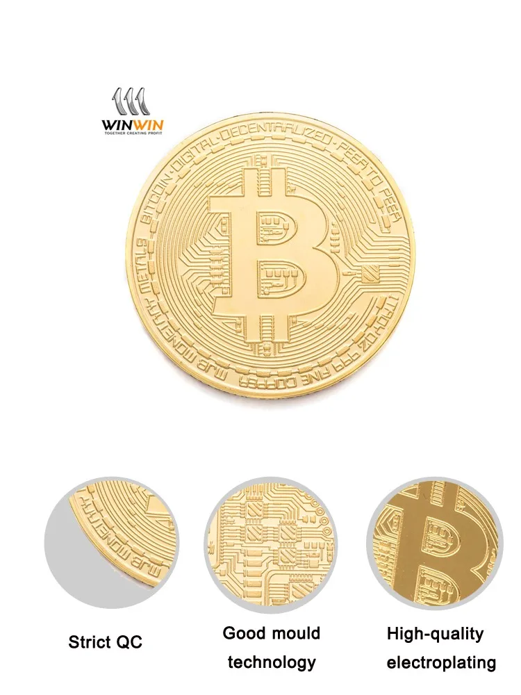 Hot selling custom high quality commemorative bitcoin coin
