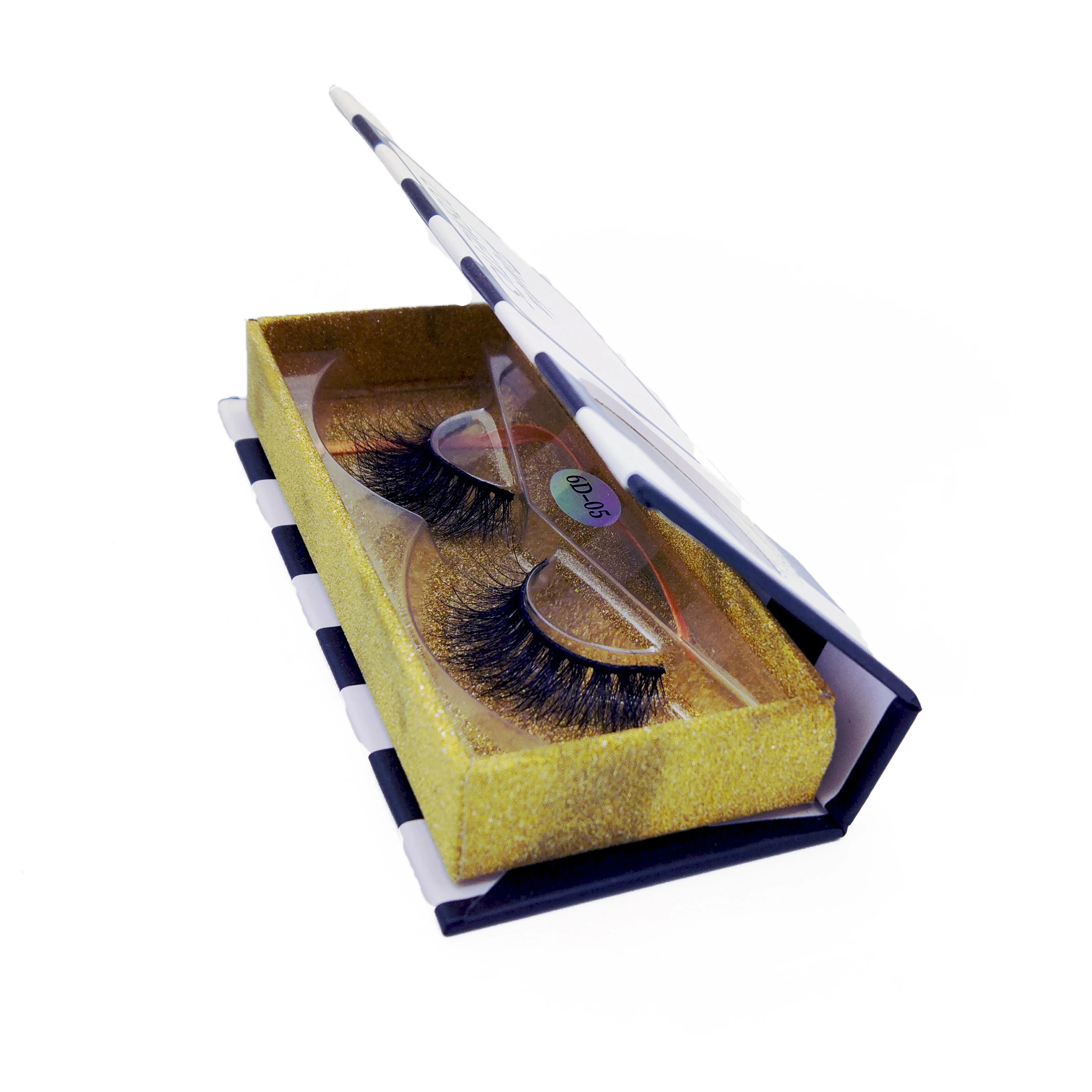 

Private Label Custom False Eyelash Packaging 100% Real Mink Fur Lash Package Acrylic Eyelash Box Oem Custom Logo Packaging, Black