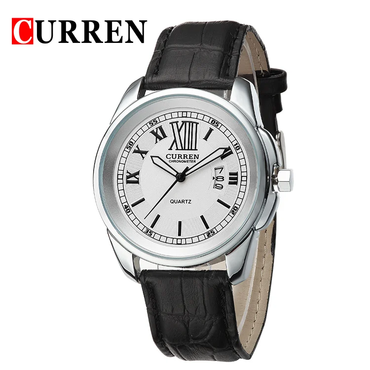 

8060 CURREN Mens Quartz Sports Watches men Leather watch band Analog Date wristwatches fashion Watches man Military reloj, N/a