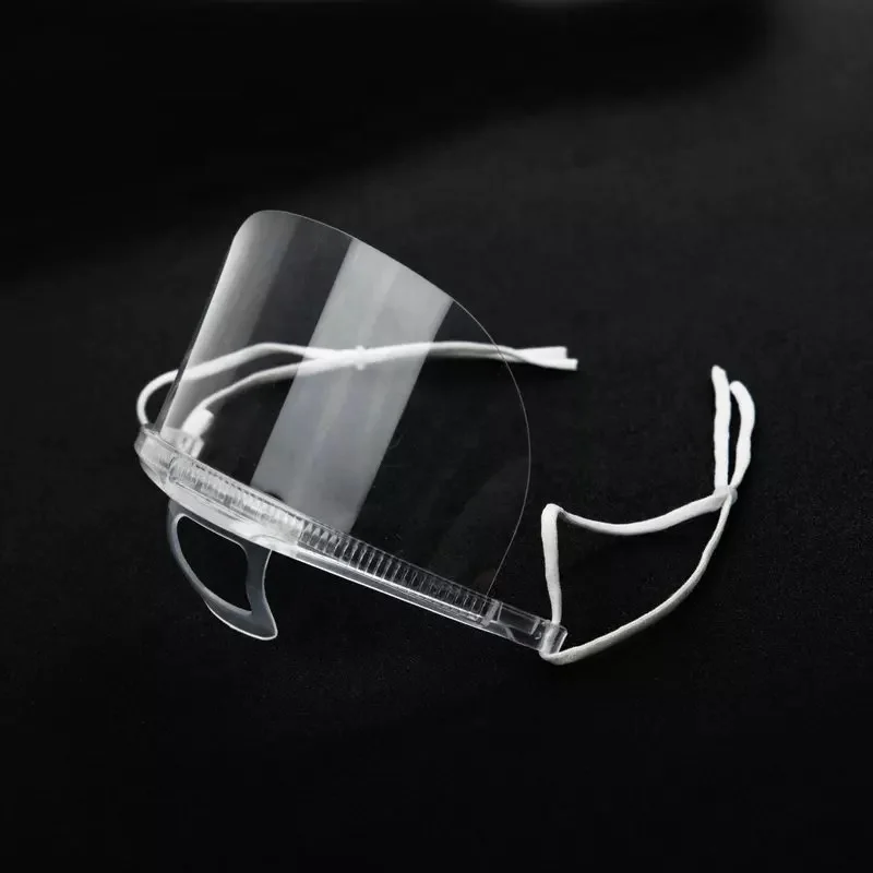 Private Label Disposable Microblading Transparent Face Mask Permanent Makeup Plastic Clear Surgical Mask For Beauty Salon Food