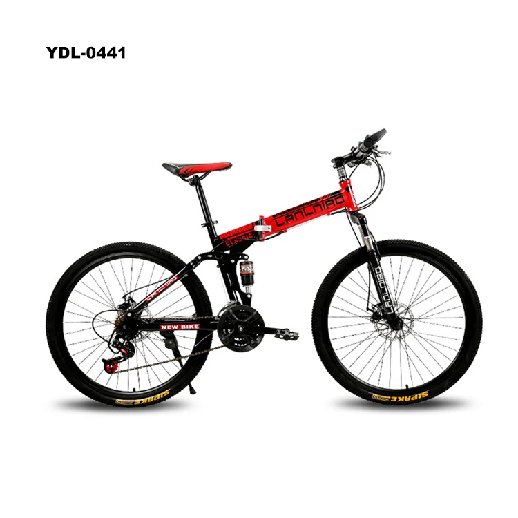 

Factory Dropshipping 21Speed High Carbon Steel Mountain Bike Folding China Folding Bike Foldable Bicycle, Black and red,yellow,white and red,blue,black and gray