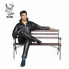 Outdoor decoration life size fiberglass elvis presley statue for sale