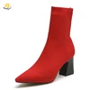 Infinite Stroll Girl X190142 OEM fashion autumn women sexy cheap heels elastic knit boots