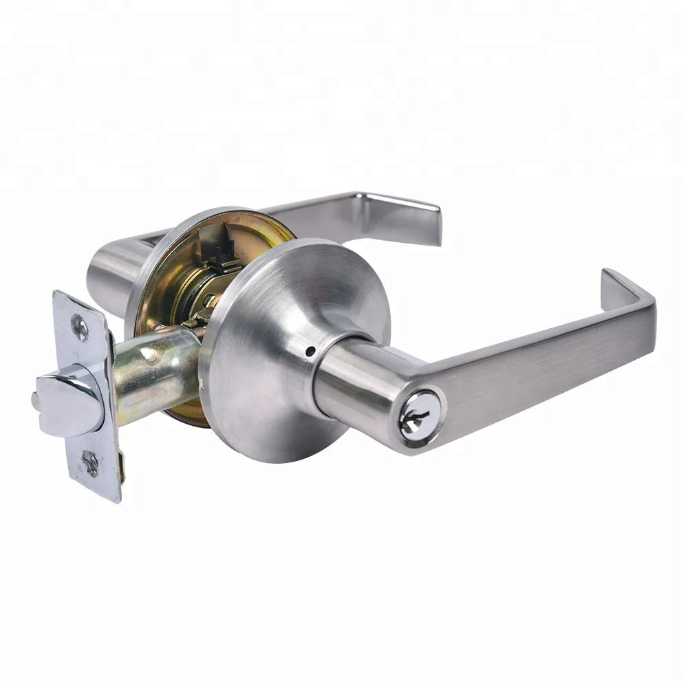Safe Tubular Mechanism Double Sided Door Handle Lever Lock