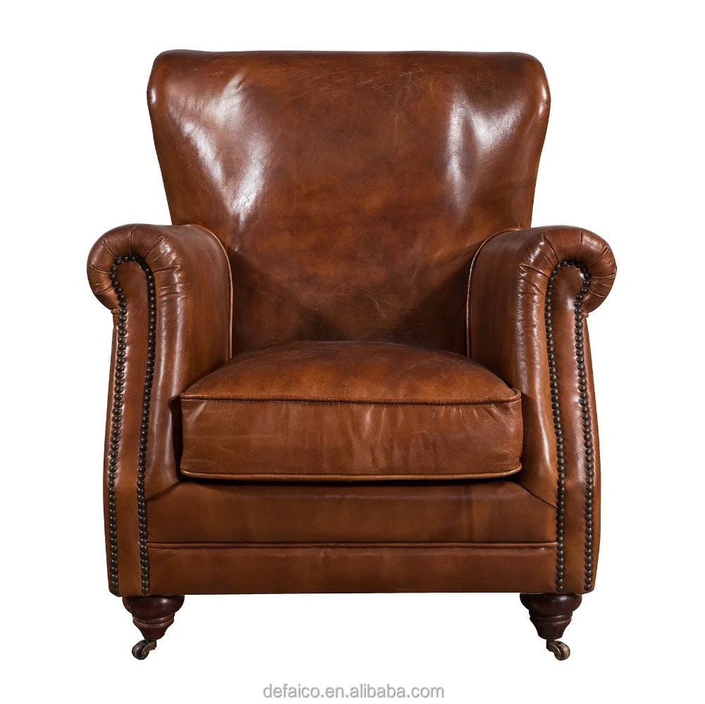 Vintage Genuine Leather Club Chair For Sale Buy Leather Chair Leather Club Chair Vintage Chair Leather Product On Alibaba Com