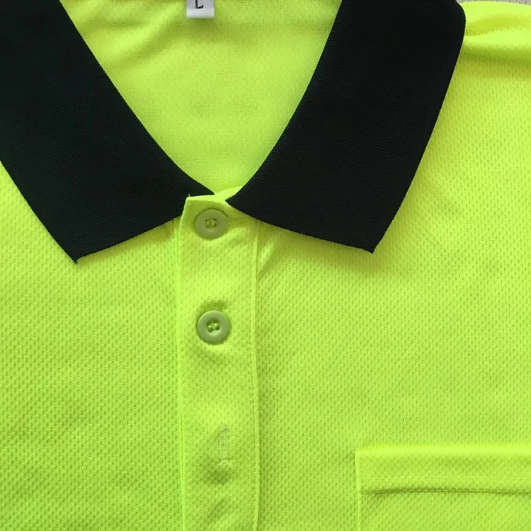 Custom Wholesale Striped Long Sleeve Green Reflective Polo Shirt For ...