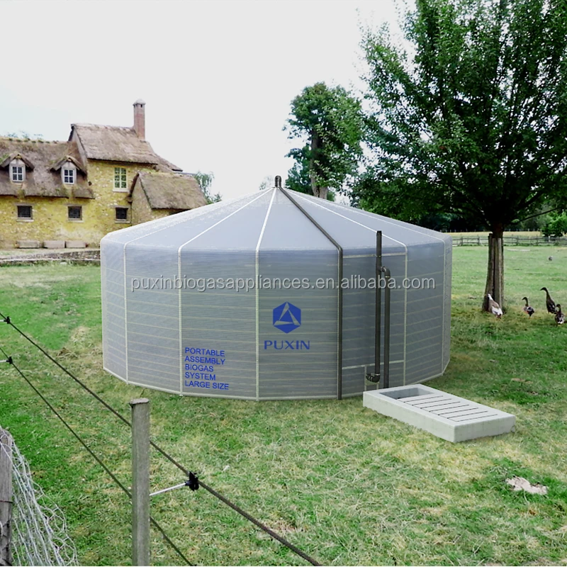 
High Gas Production Medium and Large Size 66m3 Portable Assembly Membrane Biogas System Biodigester 