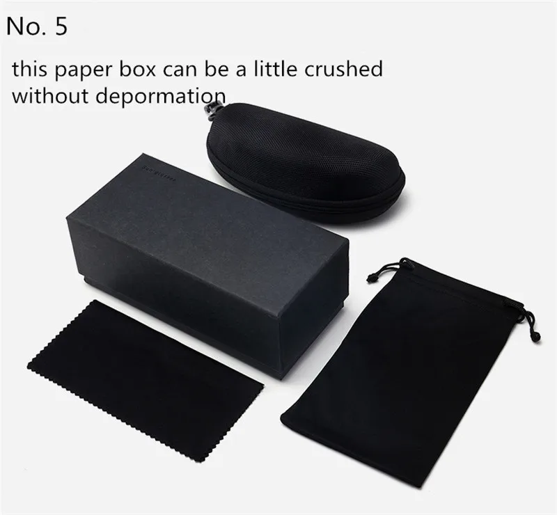 Glasses Eyeglasses Sunglasses Gift Packing Black Paper Set Case Box Spectacle Case With Pouch