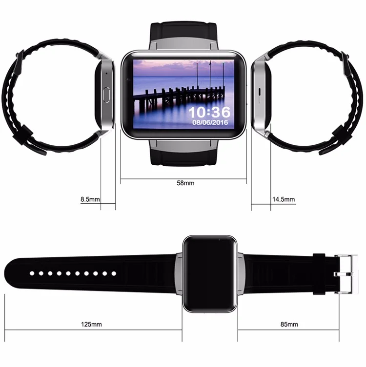 

DM98 Smartwatch 2.2 inch GPS 3G dual sim wifi android smart Bluetooth watch with wifi map support facebook and whatsapp Wechat