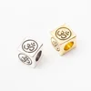 Fashion jewelry Metal enamel om 3d beads charms for jewelry making