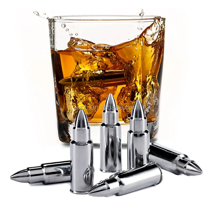 Reusable Stainless Steel Ice Cubes Bullet Shaped Whiskey Cubes Buy Bullet Ice Cube,Stainless