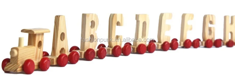 
Multifunction educational Children baby toy wooden alphabet train 