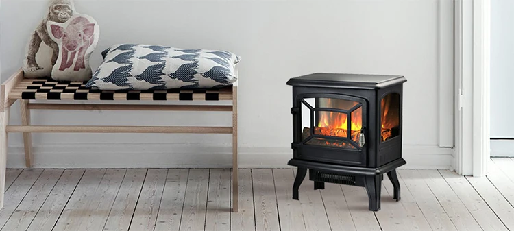 3 Sided Free Standing Stove Heater And Portable Electric Fireplace