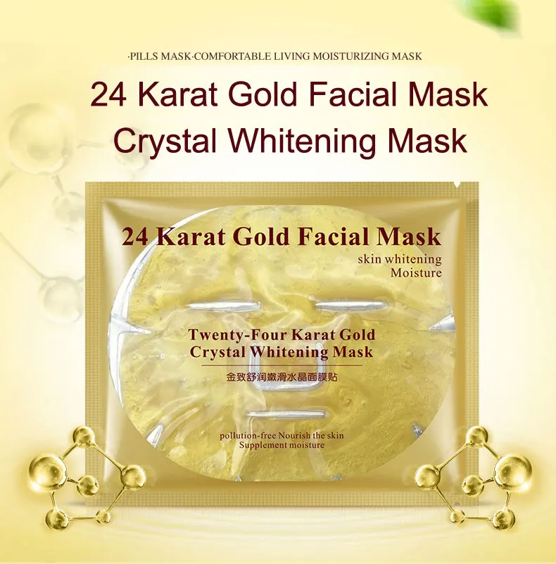 Bioaqua 24K Gold Crystal Collagen Whitening Nourishing Skin Care Face Mask
