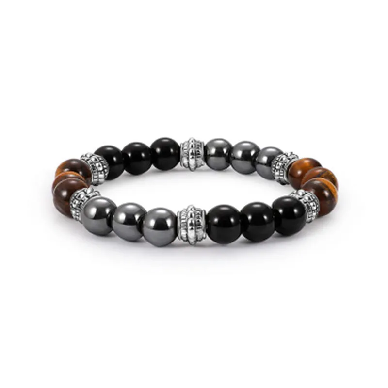 

Hot Fashion Vintage Tiger Eye Stone Bracelet Men